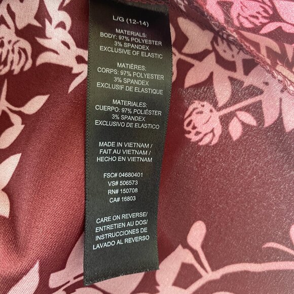 Studio 1886 plum long sleeve pullover blouse with tie closure women's size L - Picture 9 of 9